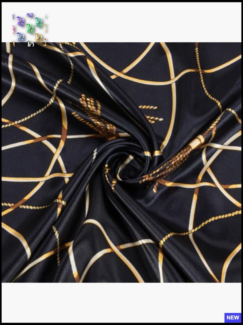 Silky Polyester Square Scarf Elegant Boho Chic Head Wrap Bandana 35 Inches - Picture 6 of 7